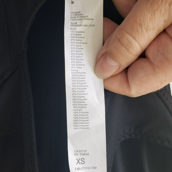 Fabletics High Tide Zip-Front One-Piece Swimsuit Black Classic XS - Picture 10 of 11